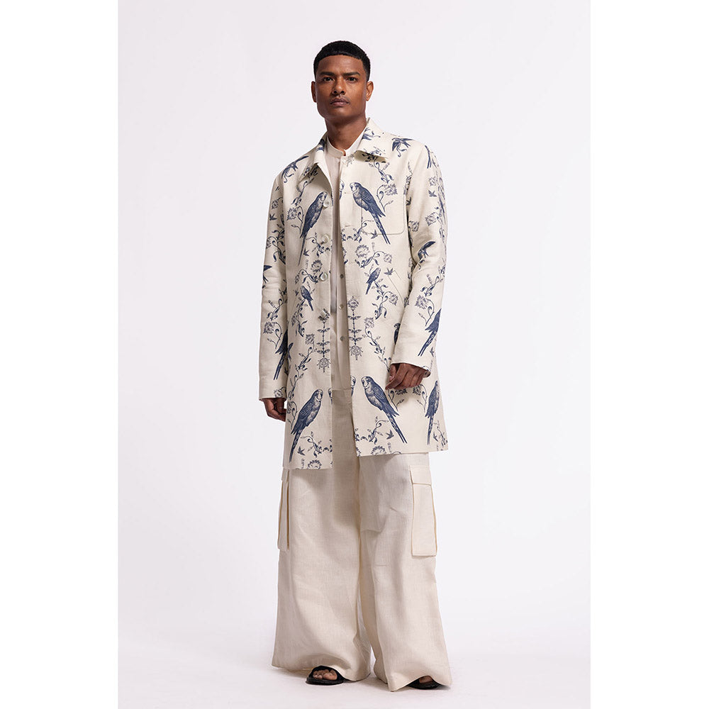 Rohit Bal Printed Ivory Jacket