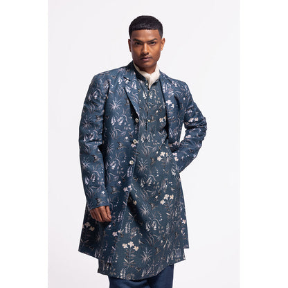 Rohit Bal Floral Blue Jacket