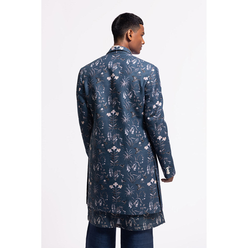 Rohit Bal Floral Blue Jacket
