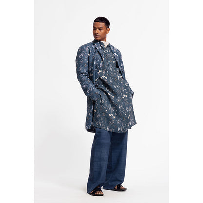 Rohit Bal Floral Blue Jacket