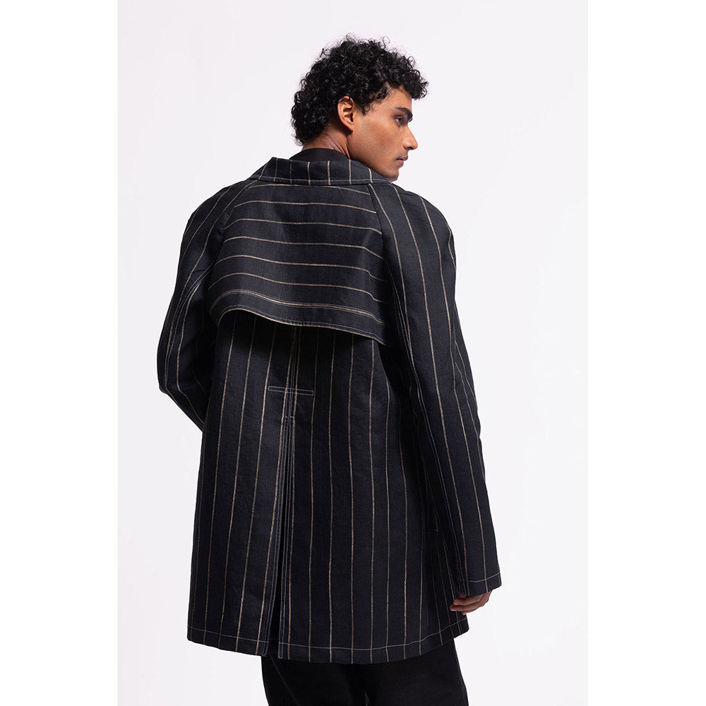 Rohit Bal Stripes Navy Blue Jacket
