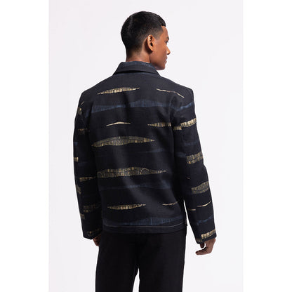 Rohit Bal Printed Black Crop Jacket