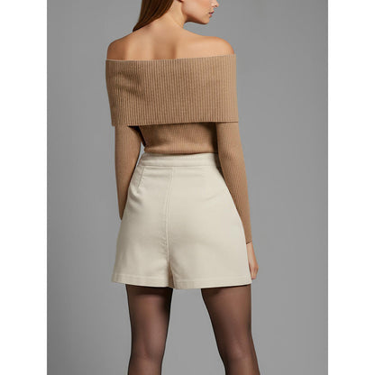 ROSA DAME Corduroy Wrap Luxe Street Mini Skirt