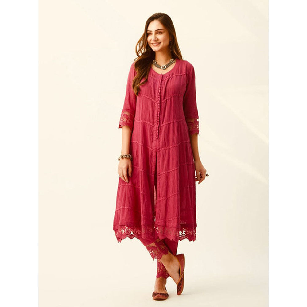 Roze Mahjabeen Red Kurta