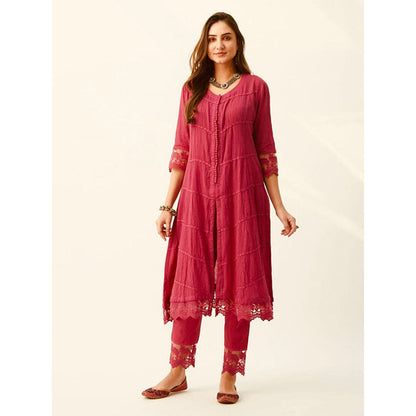 Roze Mahjabeen Red Pants