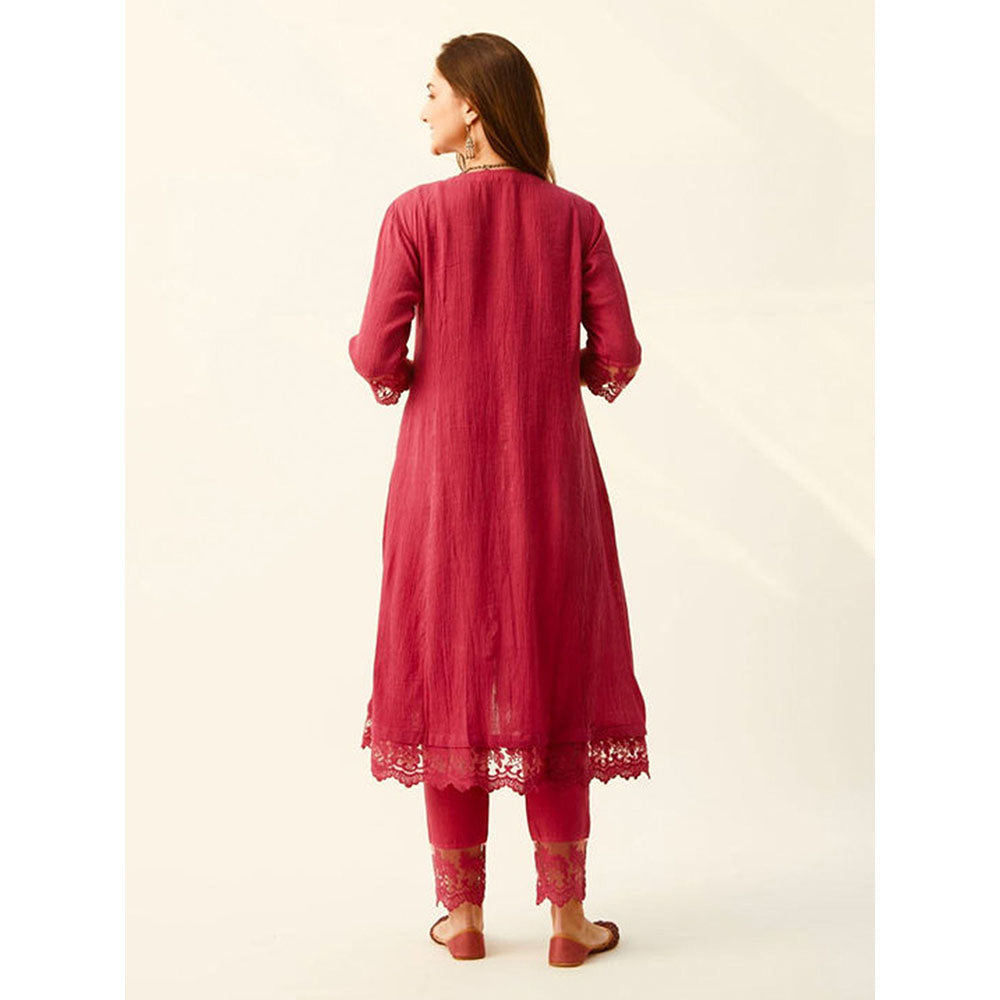Roze Mahjabeen Red Pants