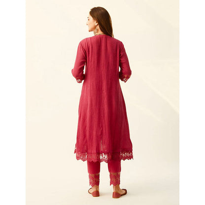 Roze Mahjabeen Red Pants