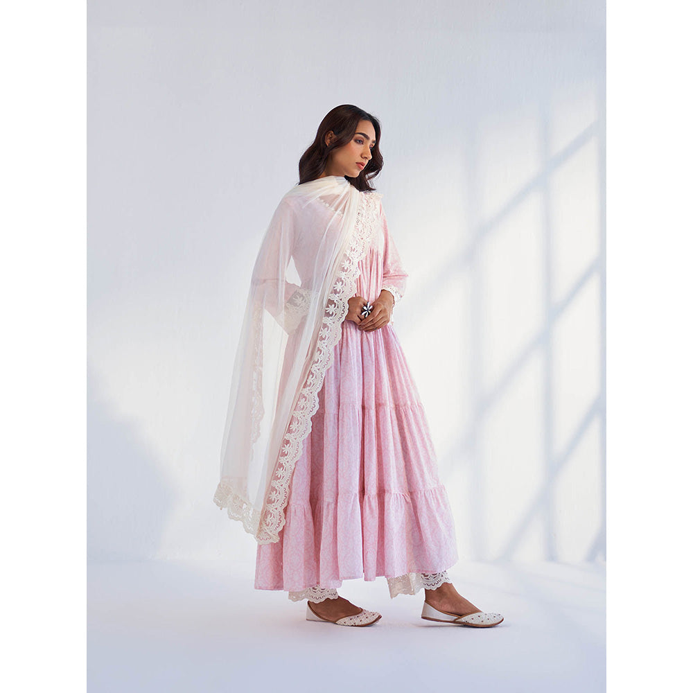 Roze Laila Off White Dupatta