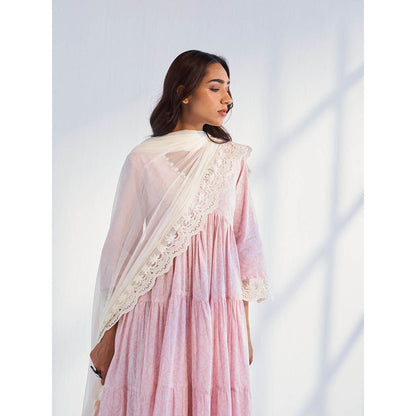 Roze Laila Off White Dupatta