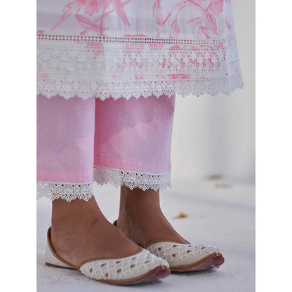 Roze Raya Pink Kurta with Pant & Dupatta (Set of 3)