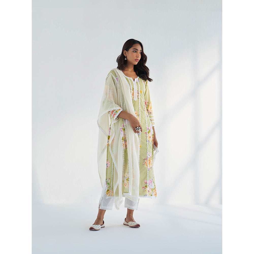 Roze Sahar Kurta with Pant & Dupatta (Set of 3)