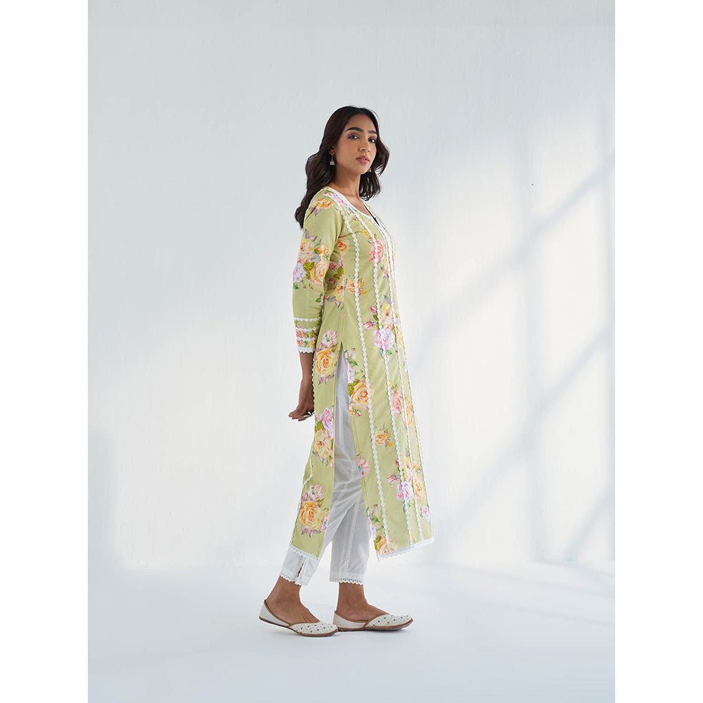 Roze Sahar Kurta with Pant & Dupatta (Set of 3)