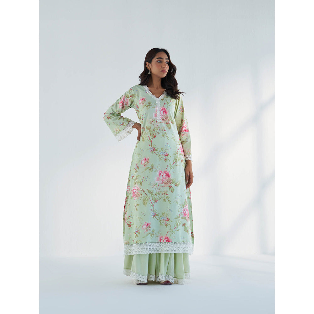 Roze Maysoon Kurta with Sharara & Dupatta (Set of 3)