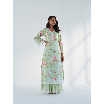 Roze Maysoon Kurta with Sharara & Dupatta (Set of 3)