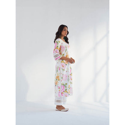 Roze Riha Kurta with Pant & Dupatta (Set of 3)