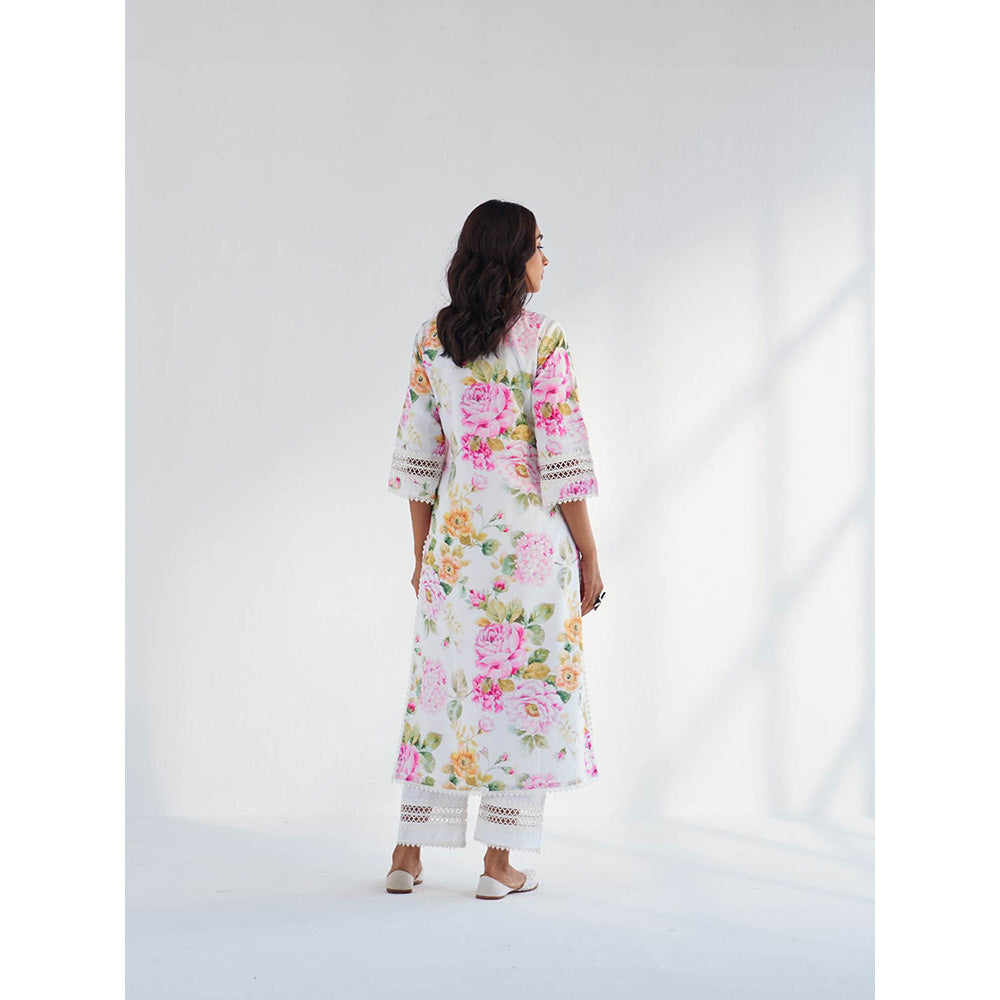 Roze Riha Kurta with Pant & Dupatta (Set of 3)