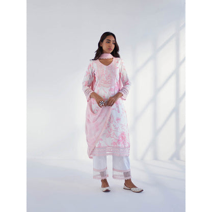 Roze Nyla Pink Kurta with Pant & Dupatta (Set of 3)