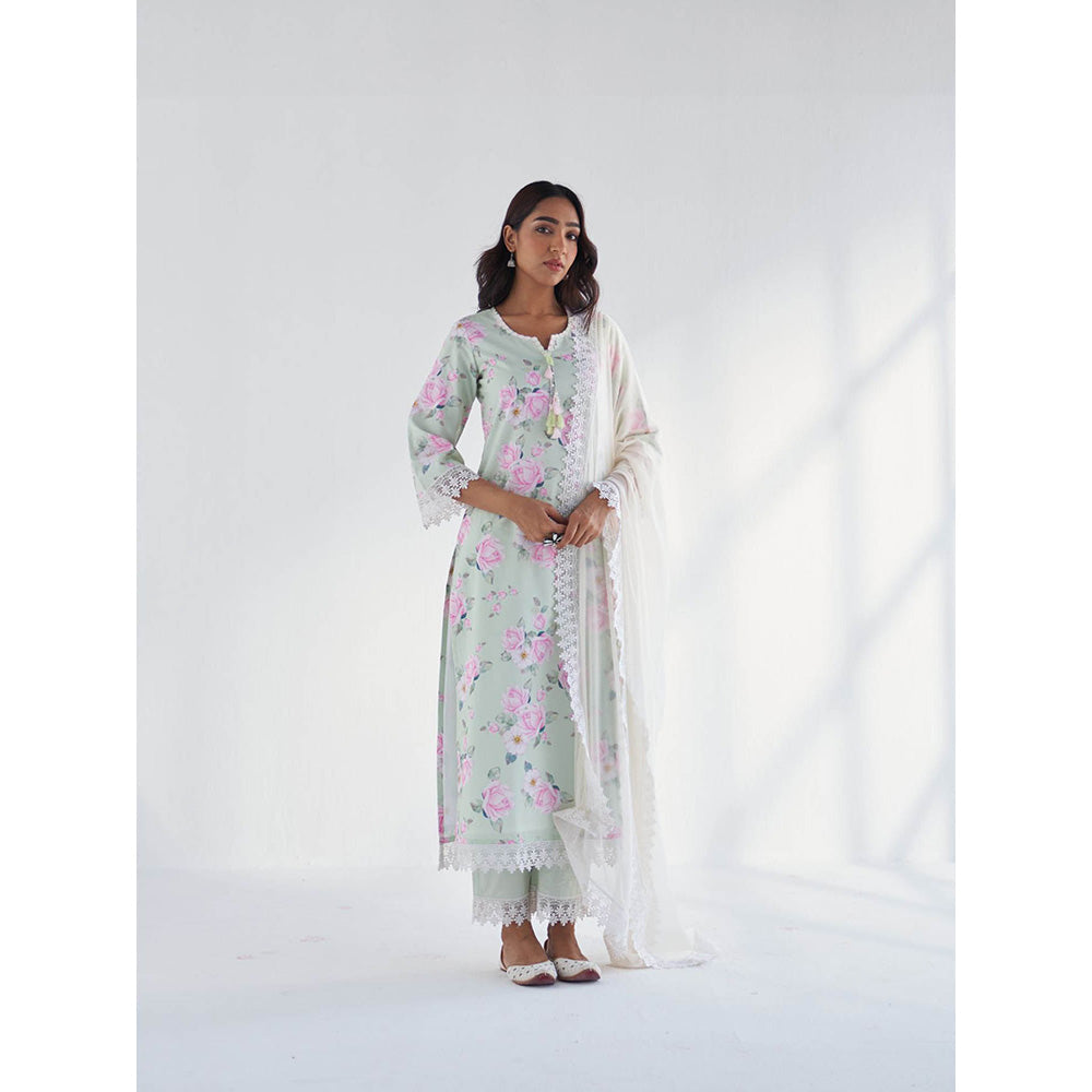 Roze Huma Kurta with Pant & Dupatta (Set of 3)