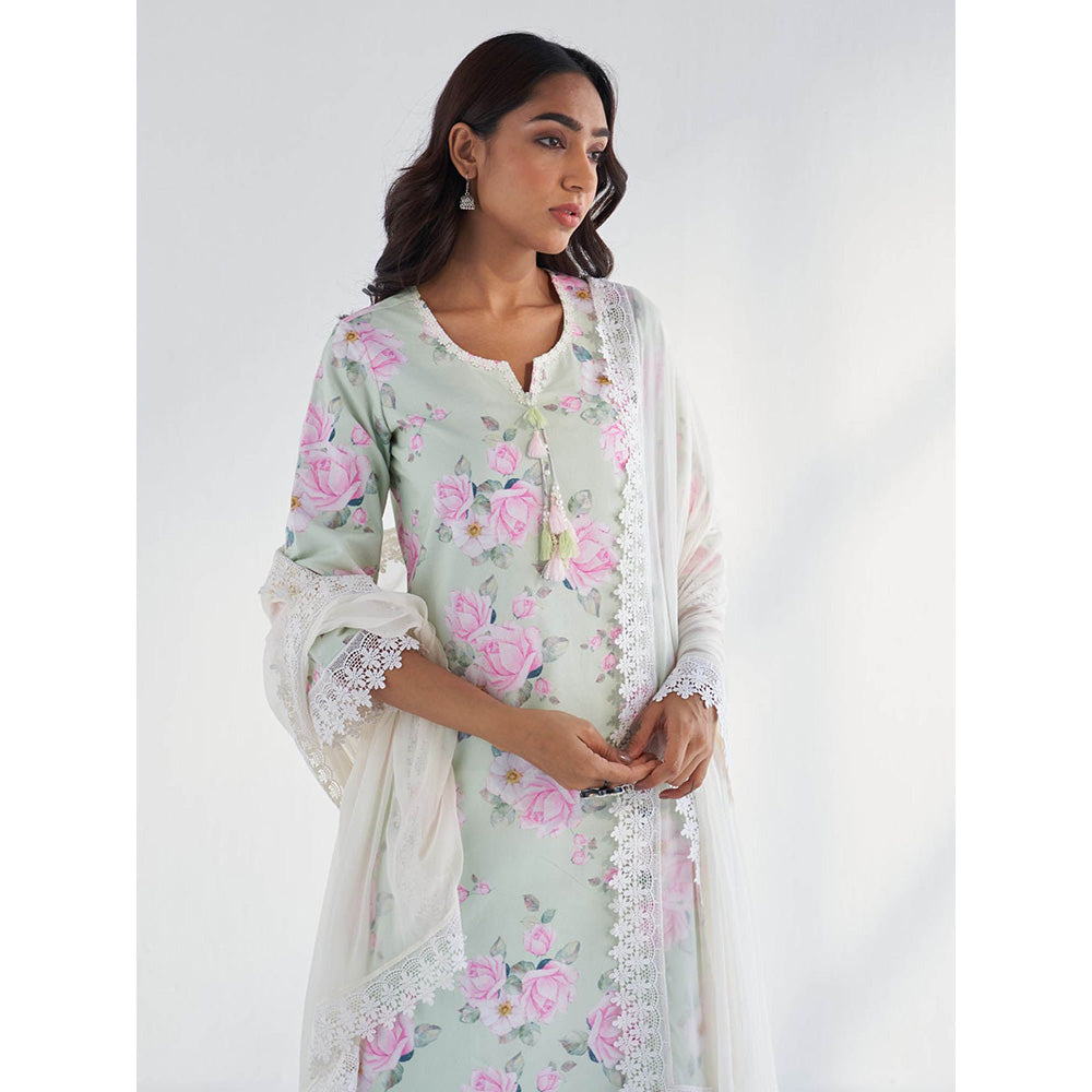 Roze Huma Kurta with Pant & Dupatta (Set of 3)