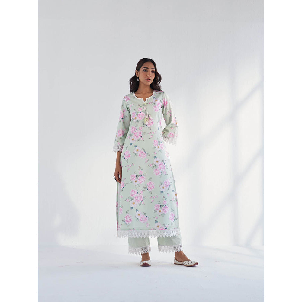 Roze Huma Kurta with Pant & Dupatta (Set of 3)