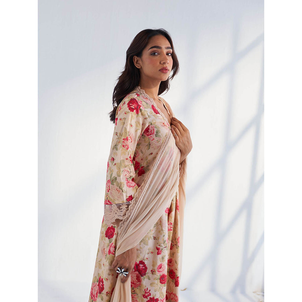 Roze Farida Kurta with Pant & Dupatta (Set of 3)