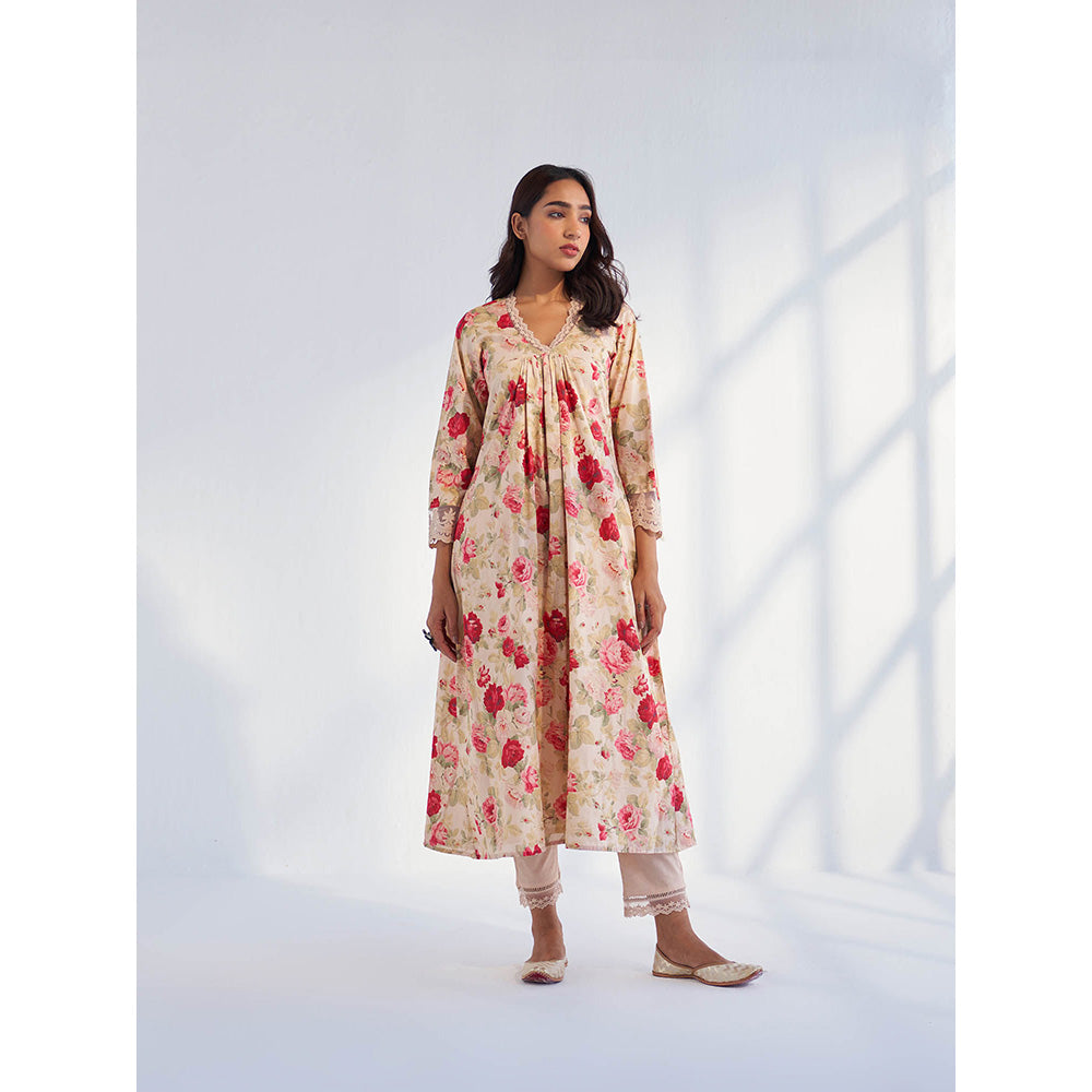 Roze Farida Kurta with Pant & Dupatta (Set of 3)