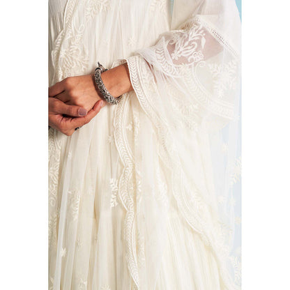 Roze Naaz Ivory Anarkali Kurta with Pant and Dupatta (Set of 3)