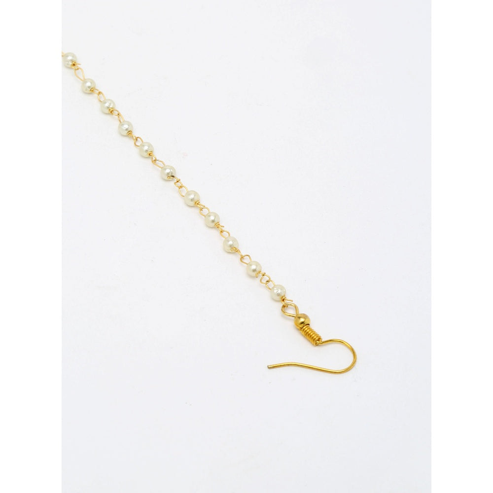 RUBY RAANG STUDIO Ruby Raang Green Tone Maharani Kundan Nose Ring