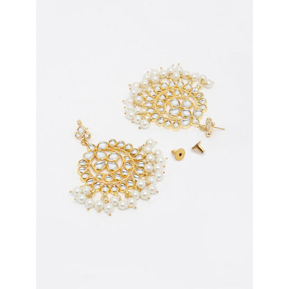 RUBY RAANG STUDIO Ruby Raang Kundan & Pearl Earrings