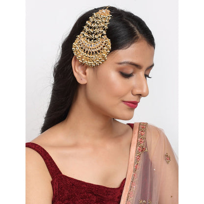 RUBY RAANG STUDIO Ruby Raang Green Tone Kundan Jhoomar