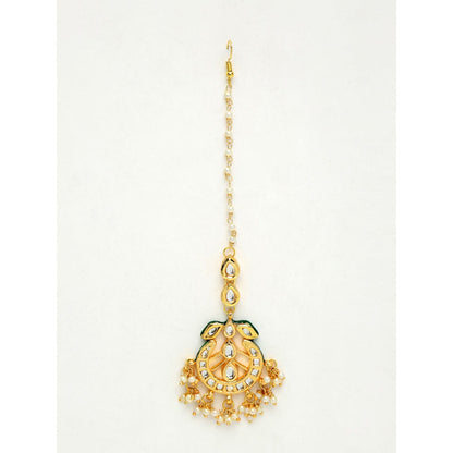 RUBY RAANG STUDIO Ruby Raang Embellished Kundan Maang Tikka