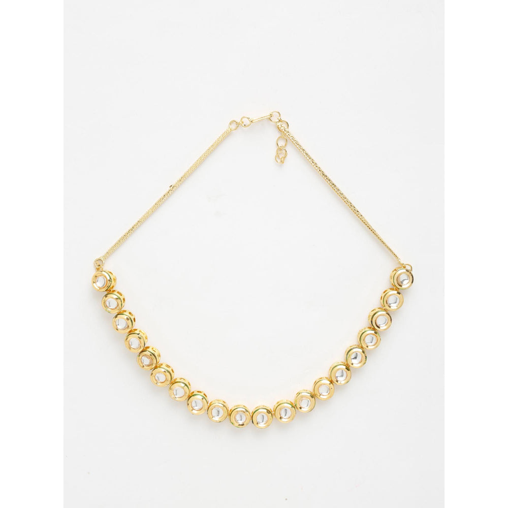 RUBY RAANG STUDIO Gold-Plated Green Choker Necklace