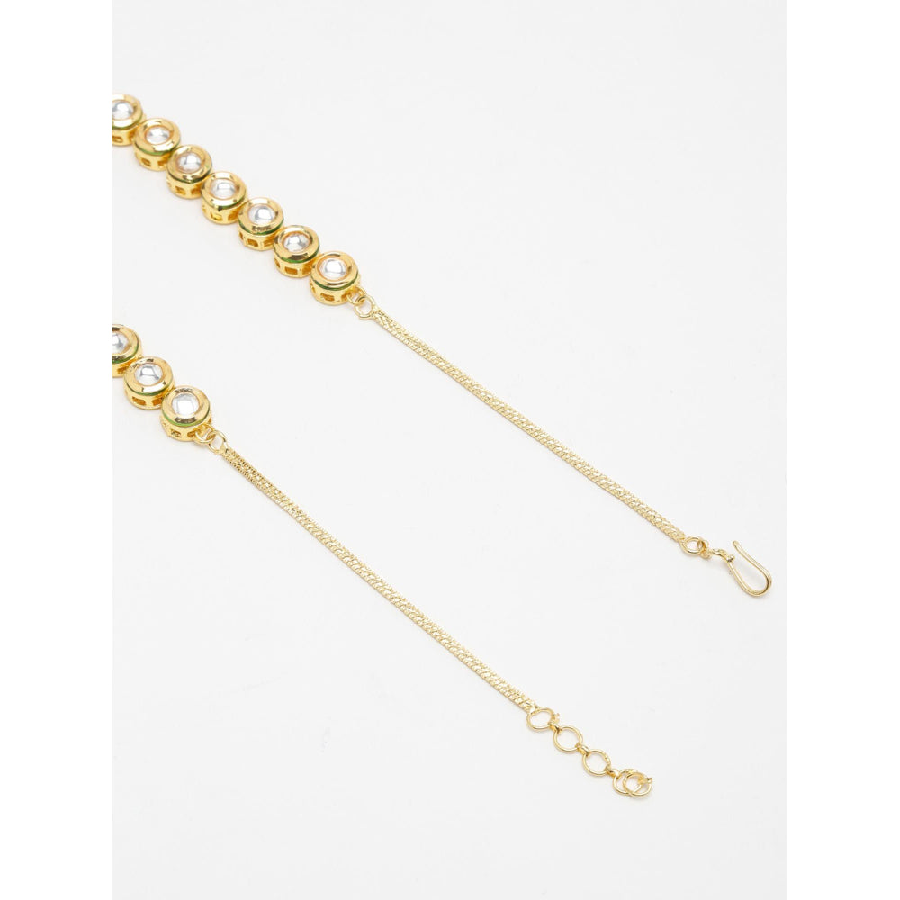 RUBY RAANG STUDIO Gold-Plated Green Choker Necklace