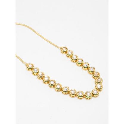 RUBY RAANG STUDIO Gold-Plated Green Choker Necklace
