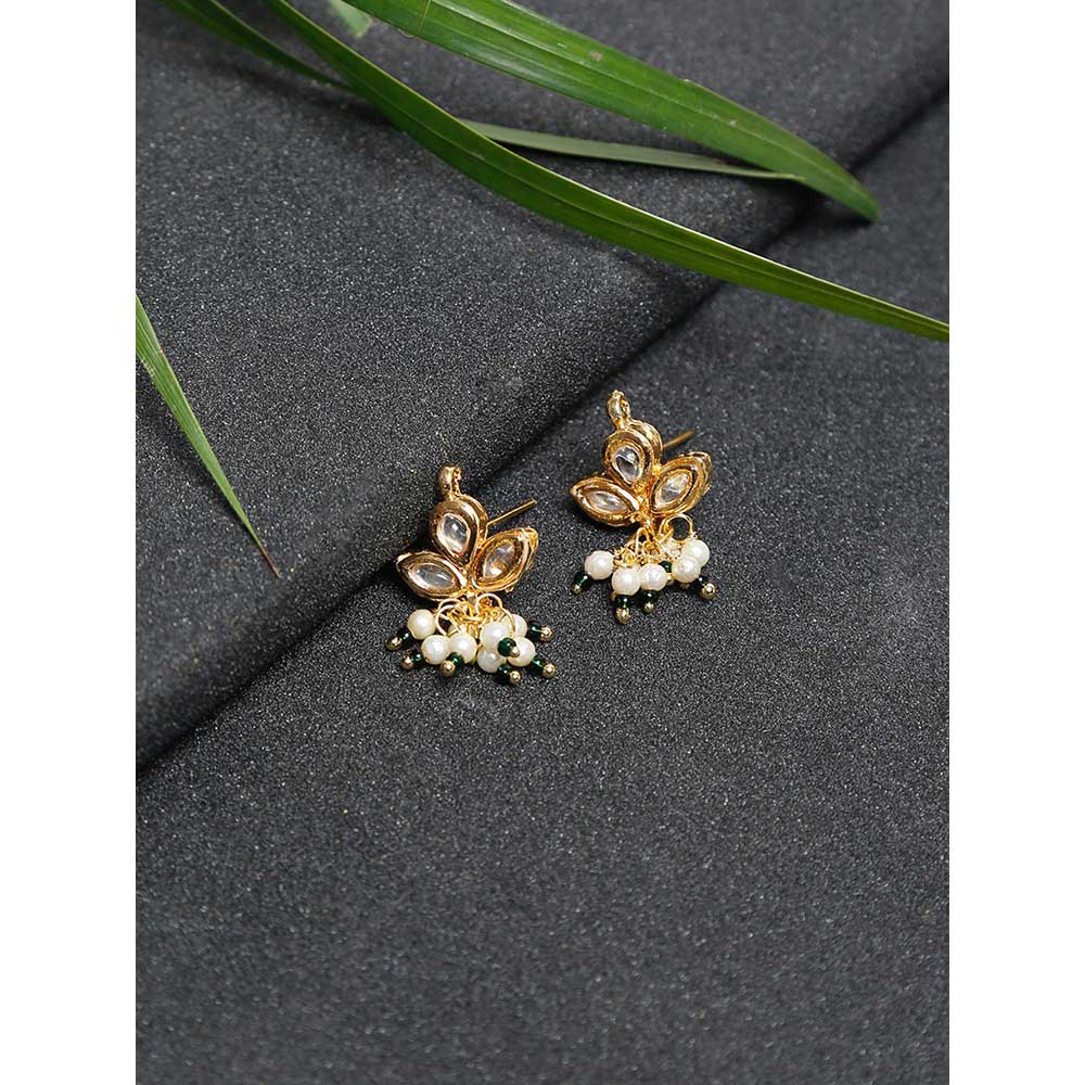 RUBY RAANG STUDIO Gold-Toned Contemporary Studs Earrings