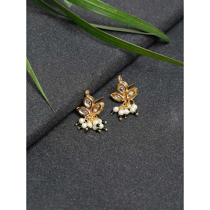 RUBY RAANG STUDIO Gold-Toned Contemporary Studs Earrings
