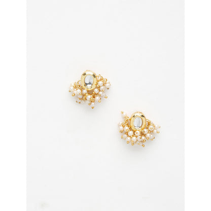 RUBY RAANG STUDIO Gold-Toned Contemporary Studs Earrings
