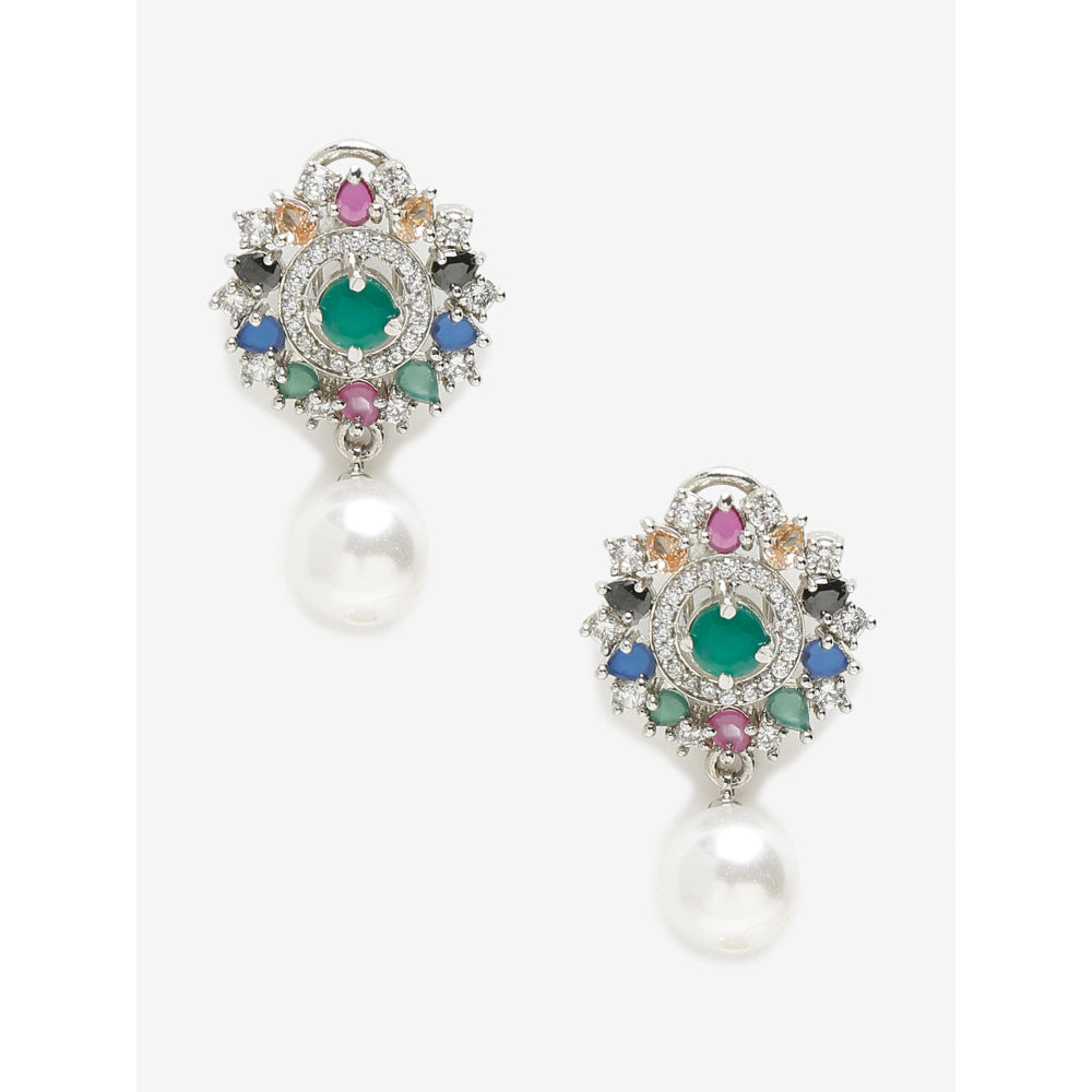 RUBY RAANG STUDIO Dusk Dew Multi Studs with Pearl Drop