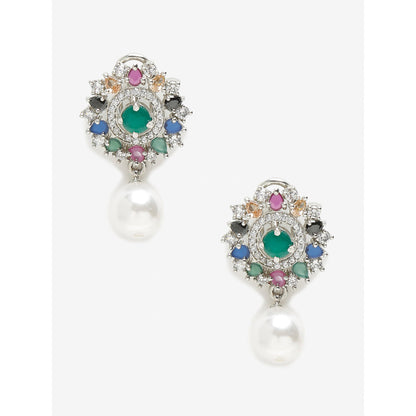 RUBY RAANG STUDIO Dusk Dew Multi Studs with Pearl Drop