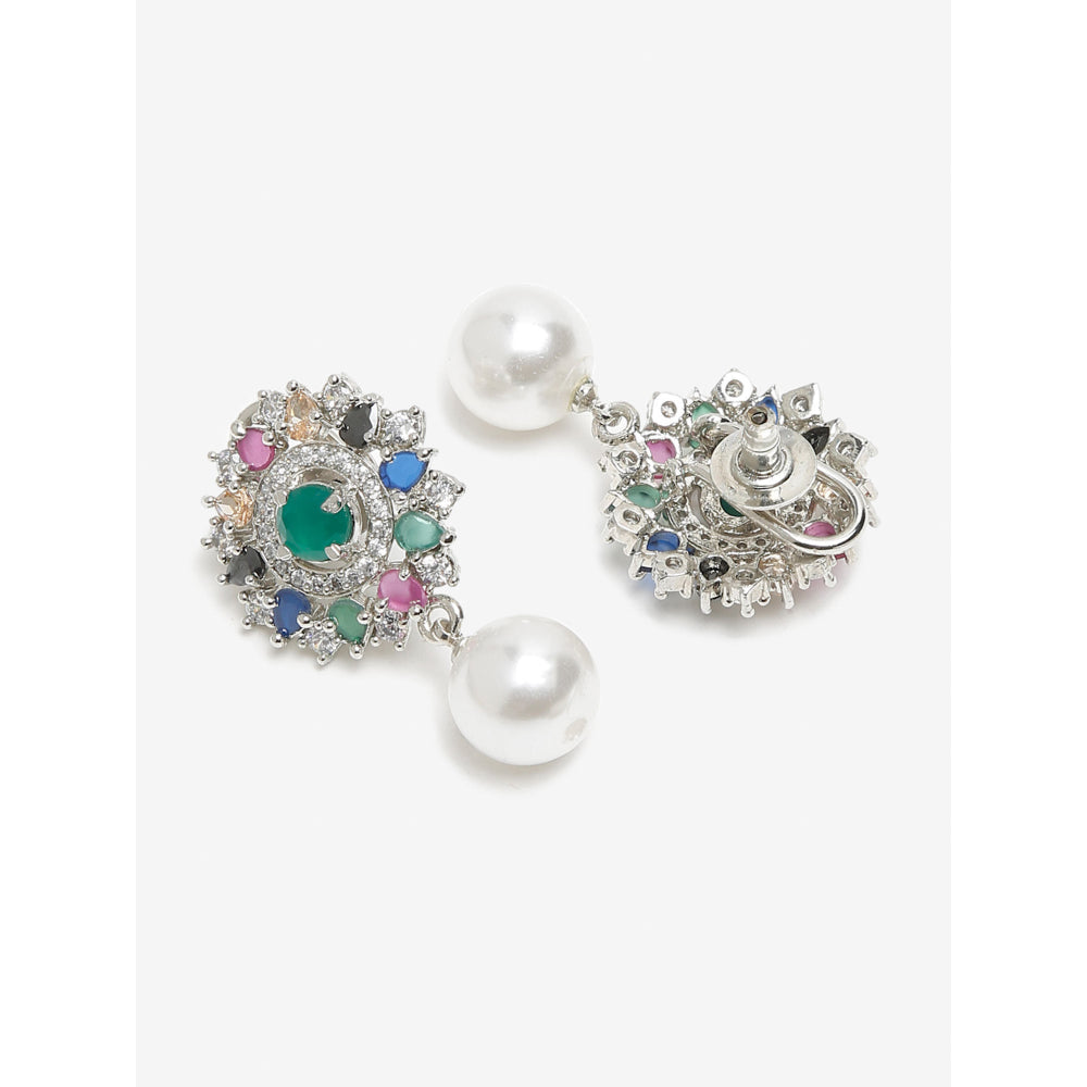 RUBY RAANG STUDIO Dusk Dew Multi Studs with Pearl Drop