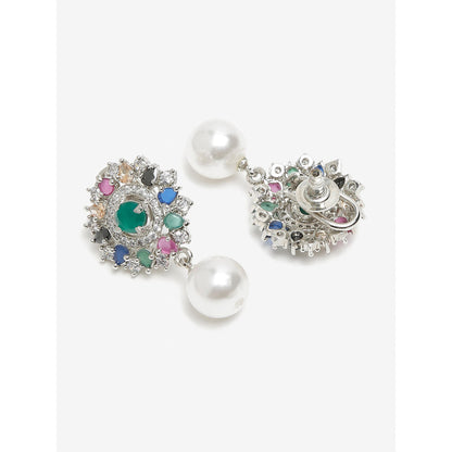 RUBY RAANG STUDIO Dusk Dew Multi Studs with Pearl Drop