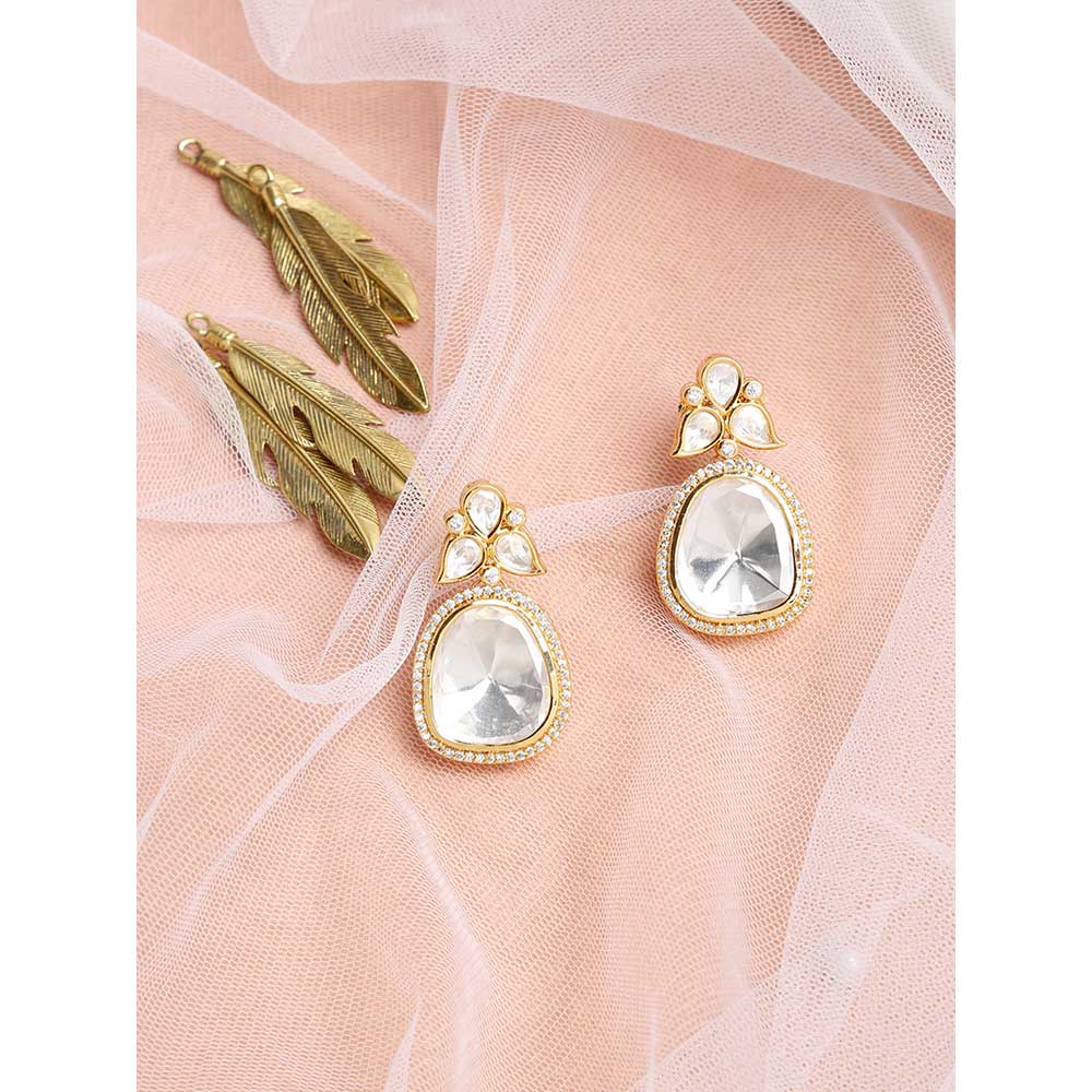 RUBY RAANG STUDIO Dusk Dew Kundan Earrings