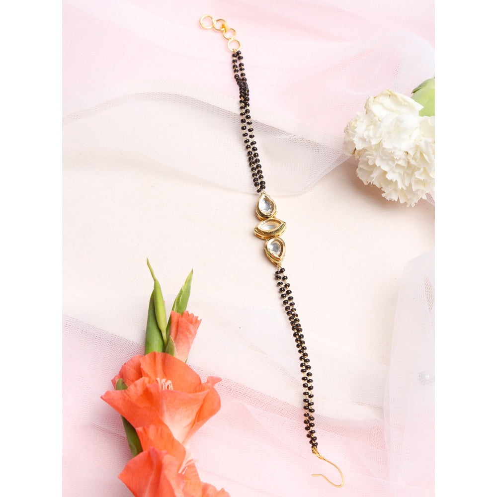 RUBY RAANG STUDIO Dusk Dew Kundan Bracelet Mangalsutra