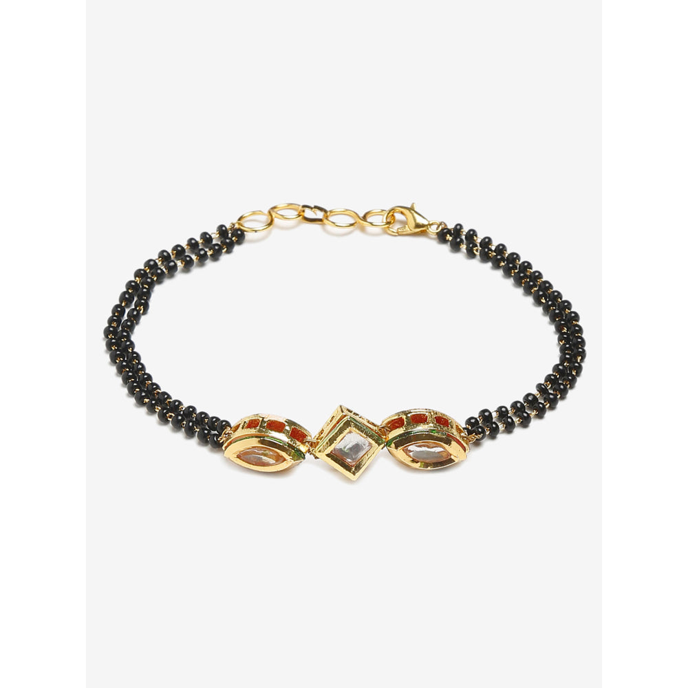 RUBY RAANG STUDIO Dusk Dew Kundan Bracelet Mangalsutra