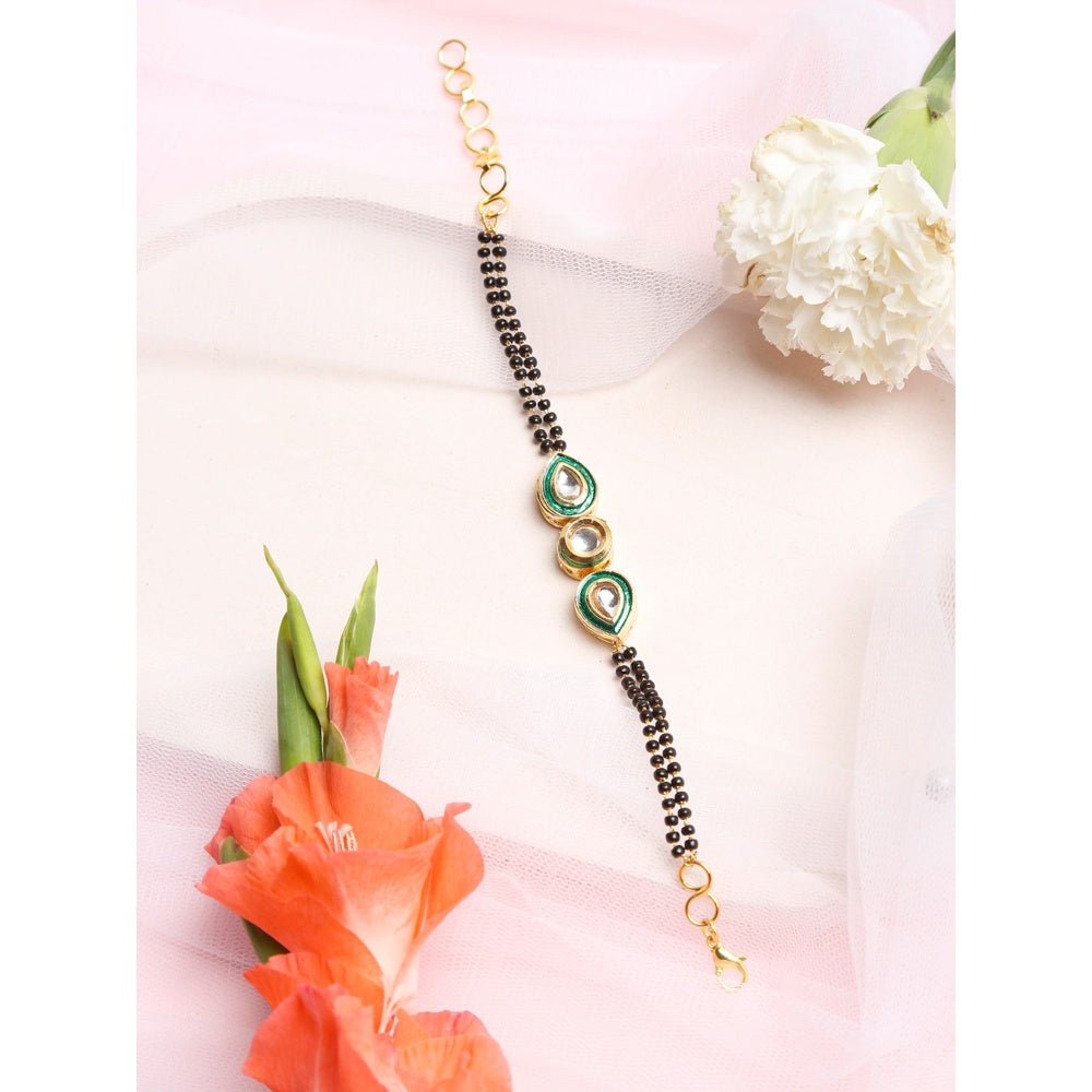 RUBY RAANG STUDIO Dusk Dew Kundan Bracelet Mangalsutra