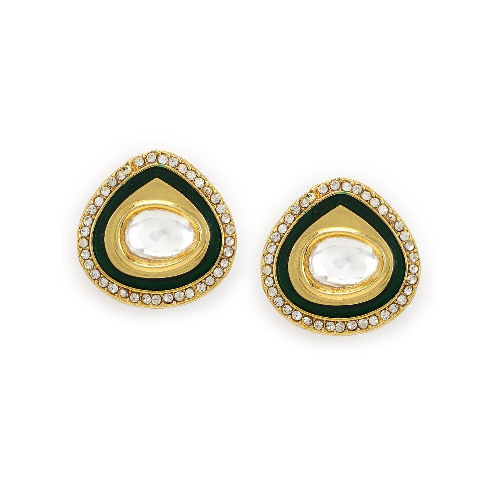 RUBY RAANG STUDIO Nai Fiza Over sized Meenakri Kundan Studs