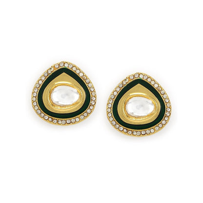 RUBY RAANG STUDIO Nai Fiza Over sized Meenakri Kundan Studs
