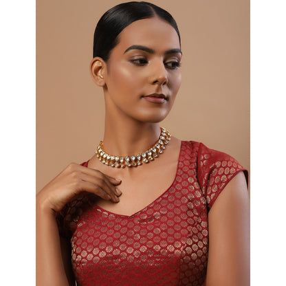 RUBY RAANG STUDIO Nai Fiza Kundan Drop Choker
