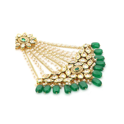 Ruby Raang Studio Green Kundan Jhoomar