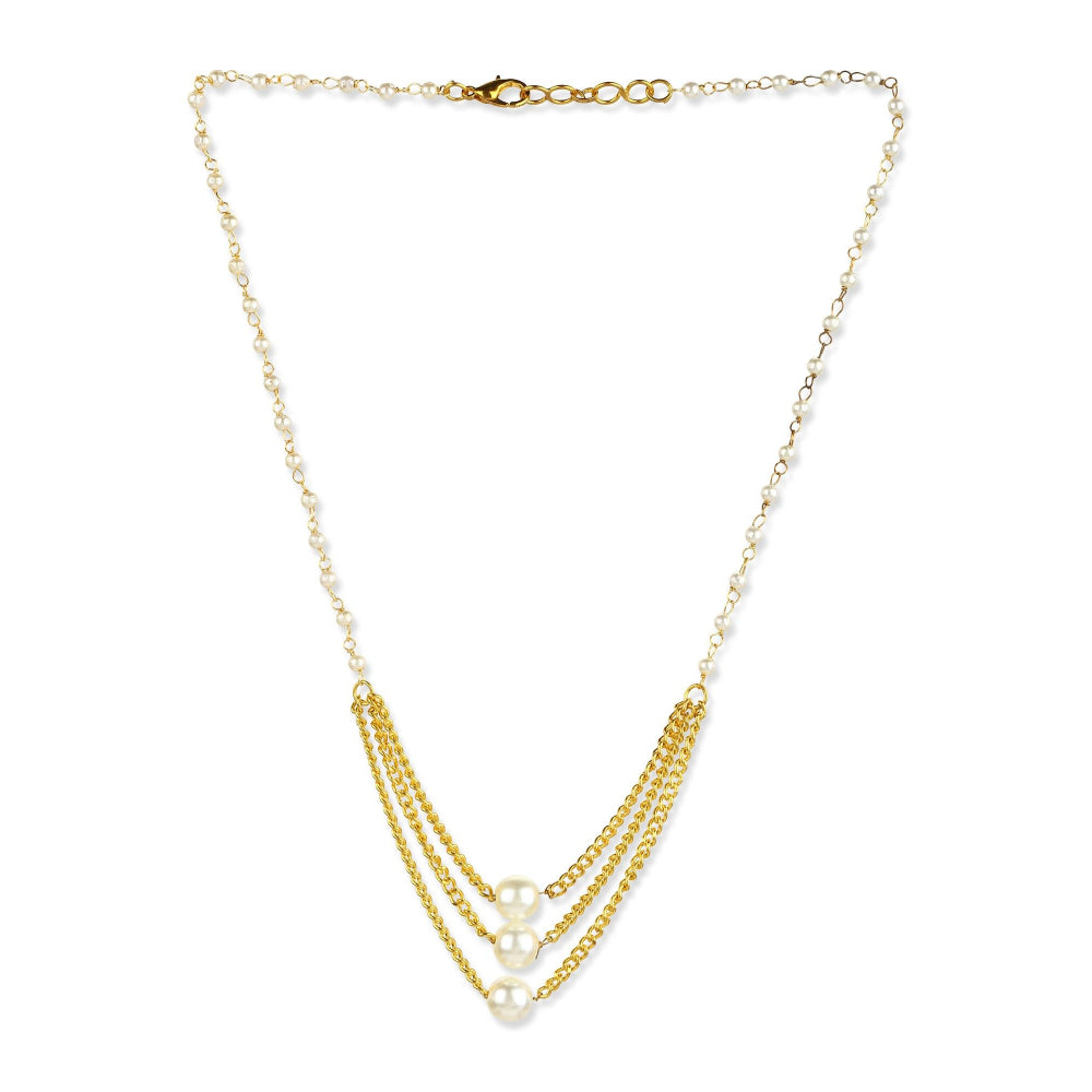 Ruby Raang Studio White Gold Plated Handcrafted Necklace
